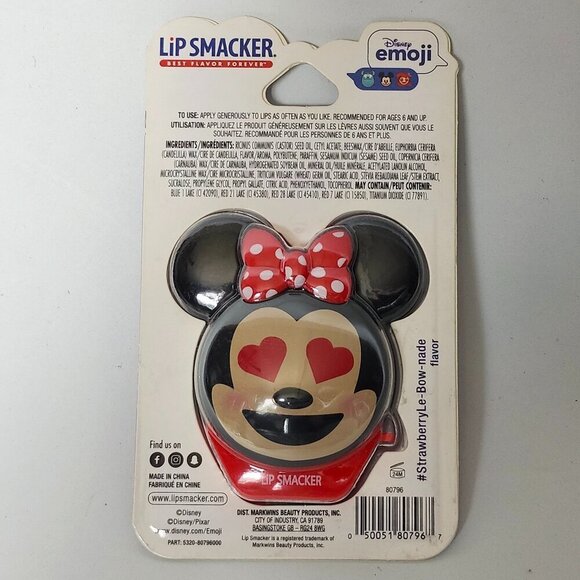 DISNEY EMOJI Lip Smacker Minnie Mouse Lip Smacker Lip Balm BNIP Strawberryle-Bow - Picture 2 of 2